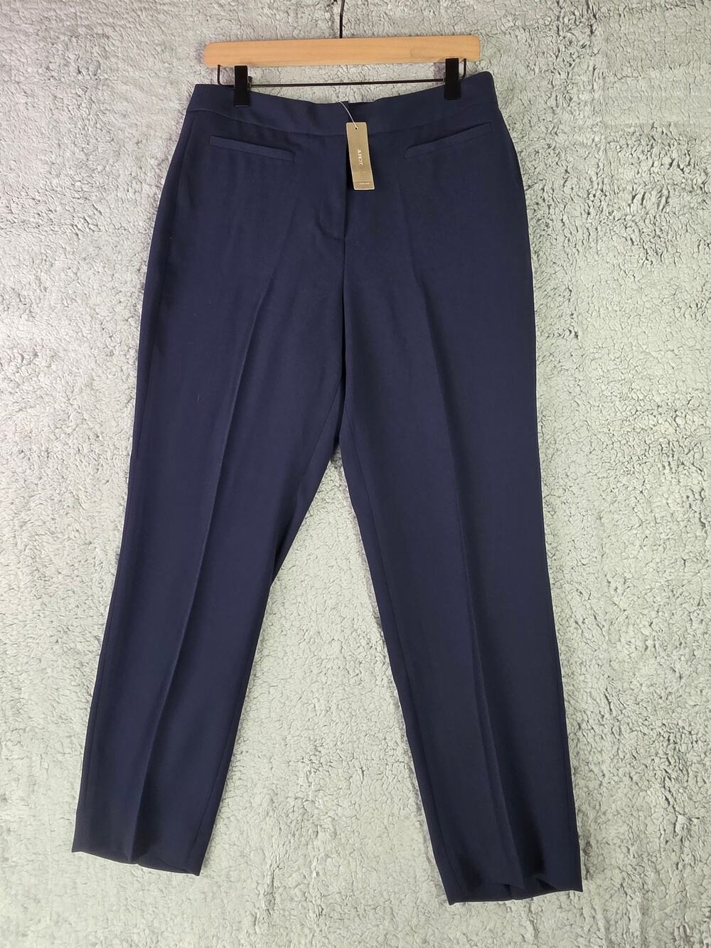 J Crew Pants Womens 8 Navy French Girl Slim Crop 365 Crepe Capsule 90s Y2K NEW